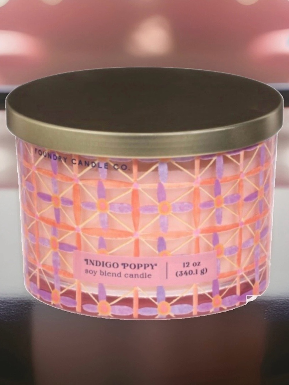 Foundry Candle Co. 3-Wick Candle- Indigo Poppy (12 oz)